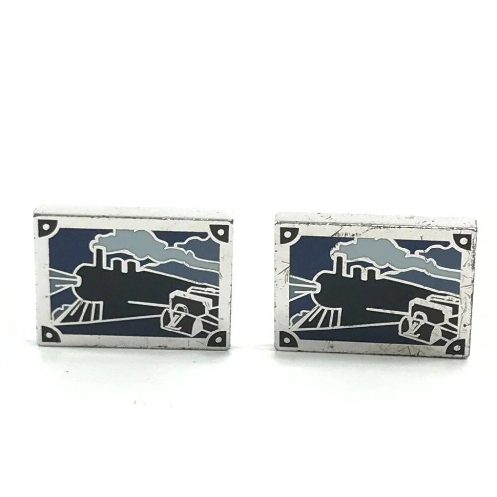 LOUIS VUITTON train pattern Bouton de Manchette Cufflinks Accessories cuffs
